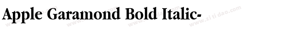 Apple Garamond Bold Italic字体转换